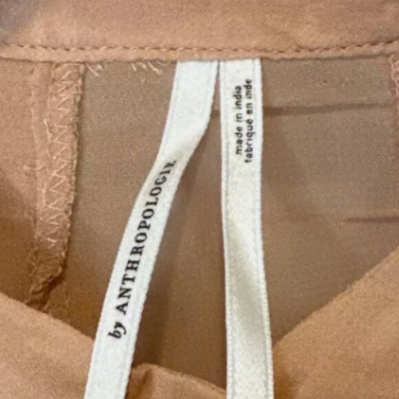 Brand New by Anthropologie Sheer Ruffle Buttondown Blouse - Picture 12 of 13